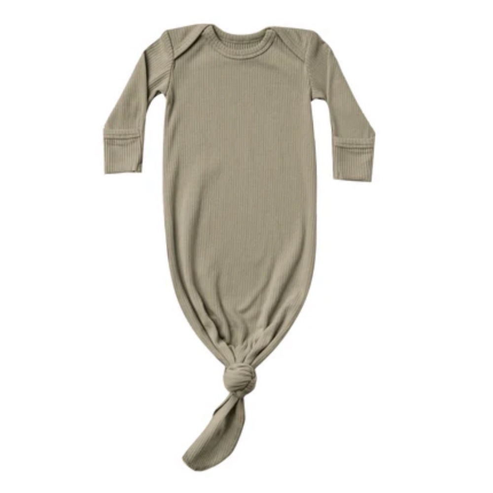 Quincy Mae Olive Green Knot Gown